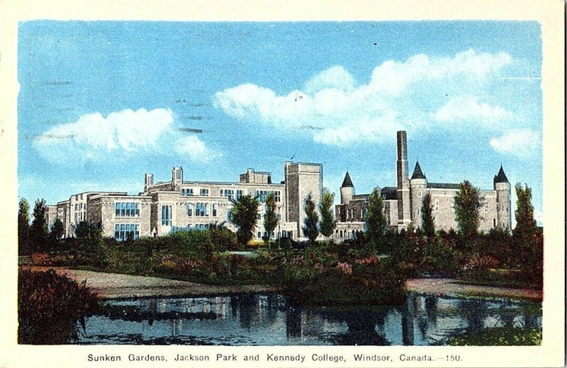 Sunken Gardens Jackson Park Kennedy College Windsor Postcard Standard View Card