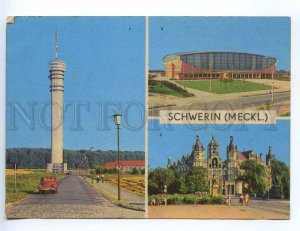 239070 GERMANY SCHWERIN TV Tower old photo collage postcard