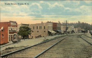 Tryon NC Trade Street c1910 Postcard