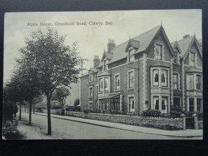 Wales COLWYN BAY Alpha House, Greenfield Road / Erskine Road c1930s Postcard