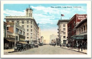 Pine Avenue Long Beach California CA Street View and Building Postcard