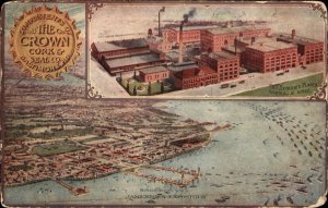 Baltimore Maryland Jamestown Expo Birdseye View c1900-20s Vintage Postcard