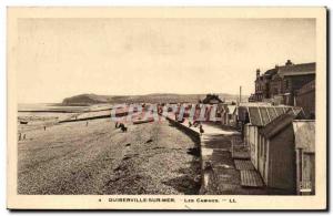 Quiberville sea Old Postcard cabins