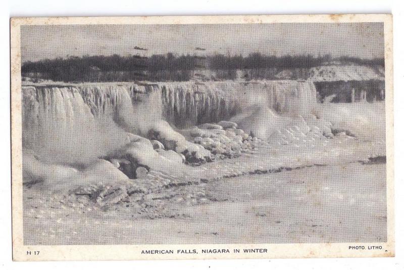 Niagara Falls American Falls in Winter 1946