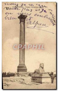 Postcard Ancient Egypt Egyptian Sphinx and Pompey Alexander Column