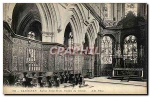 Old Postcard Saint Malo Valognes Church Choir stalls