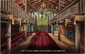 Hall of Giants interior Jungle Gardens Vero Beach Florida Postcard