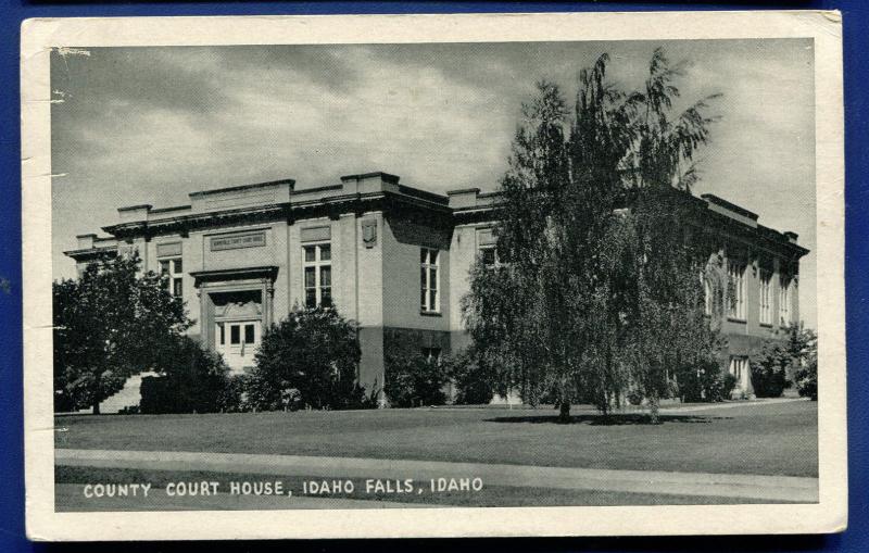 Idaho Falls County Court House Idaho id litho postcard