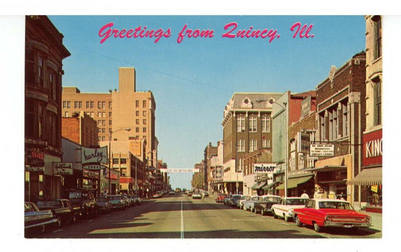 IL - Quincy. Main Street ca 1965