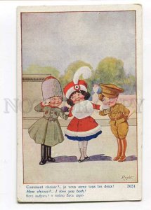 280099 WWI Propaganda RUSSIA Cossack by RIGHT old LAPINA #2651