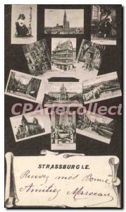 Postcard Old Strasbourg multiview