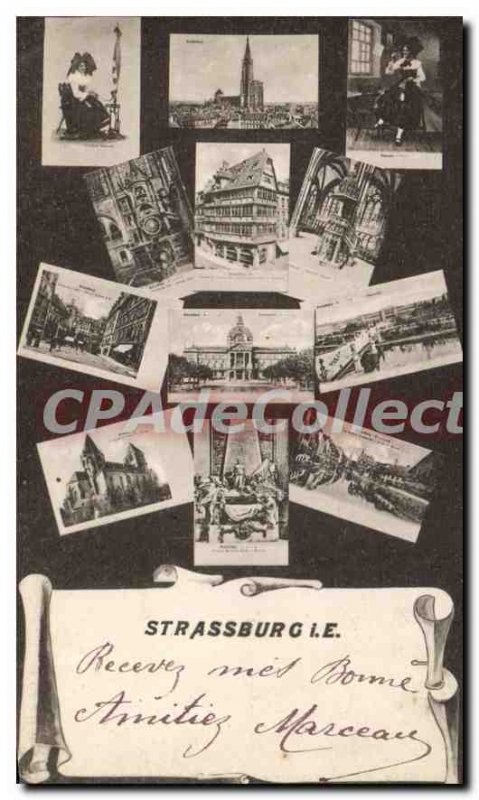 Postcard Old Strasbourg multiview