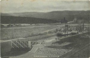 Postcard Oregon Cascade Locks Cole News C-1910 Columbia River 23-10422