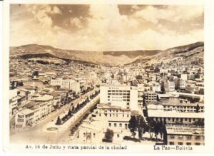 Bolivia - Av. 16 de Julio y vista parcial de la ciudad  RP 