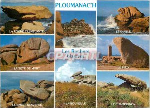The Modern Postcard Ploumanach Cote de Granit The bizarre rocks the trail of ...
