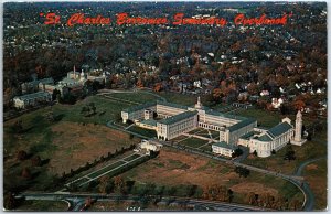 VINTAGE POSTCARD AERIAL VIEW OF ST. CHARLES BORROMEO SEMINARY AT OVERBROOK P.A.