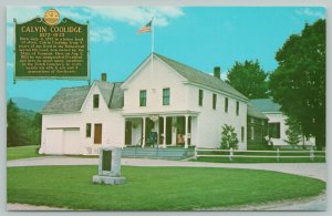 Plymouth Vermont~Birthplace of Calvin Coolidge~1940s Linen Postcard