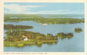 Thousand Islands Canada Aerial View WB Postcard Unused