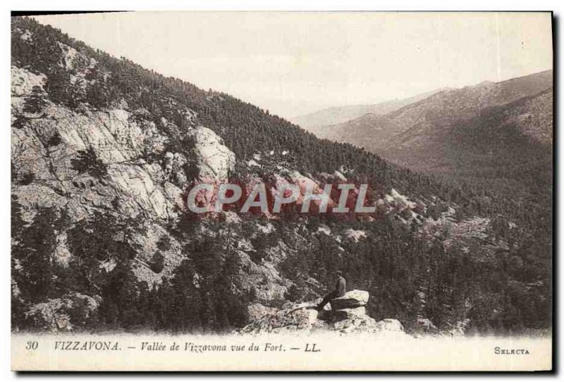 Old Postcard From Vizzavona Vizzavona Valley View From Fort