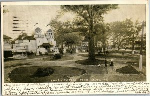 View of Lake View Park Terre Haute IN c1907 Undivided Back Vintage Postcard B16