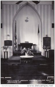 Interior The Little Brown Church In The Vale Nashua Iowa Real Photo