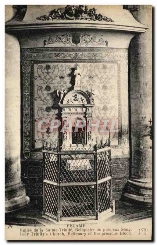 Old Postcard Fecamp Dela Holy Trinity Church of the Precious Blood Reliquary