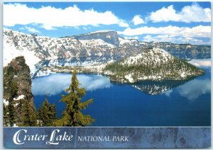 Postcard - Snowfall in Crater Lake National Park, Oregon