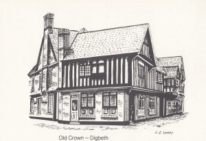 Old Crown Digbeth Birmingham Pub Post Office Board Anniversary Postcard