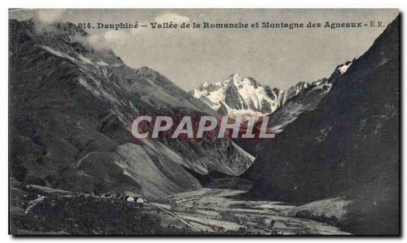 Old Postcard Dauphine valley of the Romanche and Mountain of the Lambs