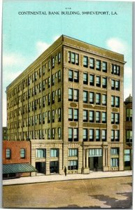 Continental Bank Building, Shreveport LA Vintage Postcard U32