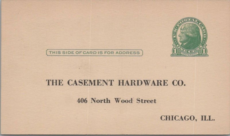 Advertising Postcard Casement Hardware Co Chicago IL