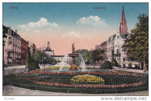 BONN, North Rine-Westphalia, Germany, 1900-1910's; Kaiserplatz, Fountain