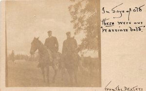 J45/ Providence Rhode Island RPPC Postcard c10 Civil War Soldiers? Horse 284