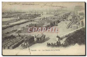 Old Postcard Marseille on the Joliette Basins