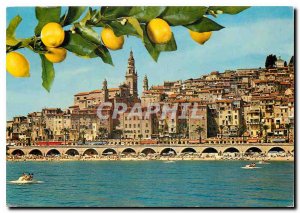 Modern Postcard Wonderful sites of the Cote d'Azur Menton (A M) Picturesque v...