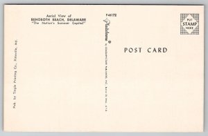 Rehoboth Beach DE Delaware Aerial View Postcard H33