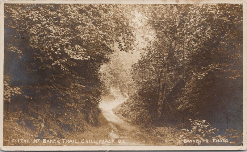 Chilliwack BC On The Mt. Baker Trail c1915 Bannister Real Photo Postcard G53 