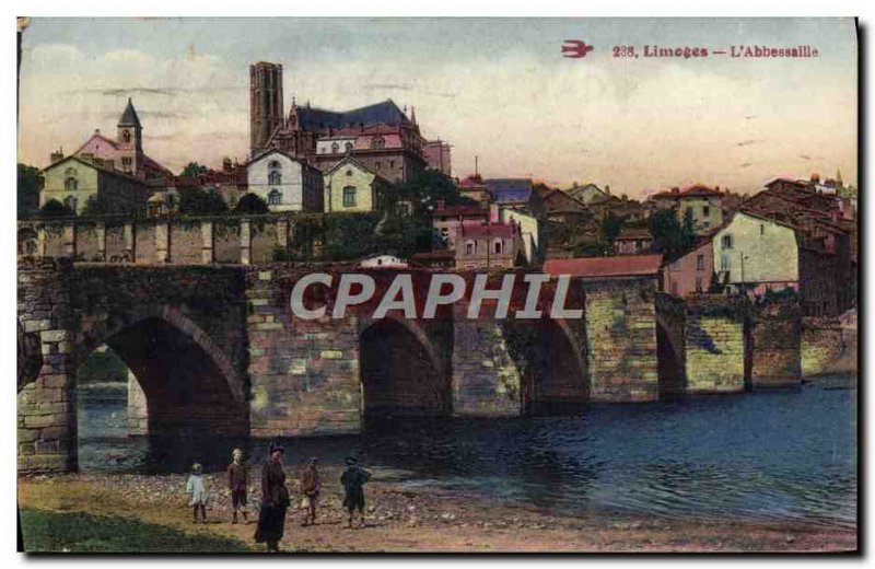 Old Postcard Limoges L & # 39Abbessaille