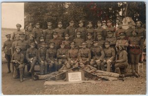 1922 Zamberk, Czechoslovakia Military RPPC Soldier Platoon Photo Czech WWI A154