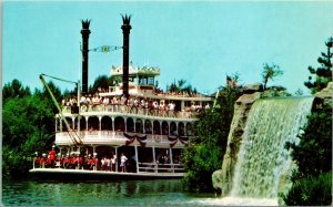 Vtg Postcard 1960s Disneyland Mark Twain  Frontierland Rivers of America Unused