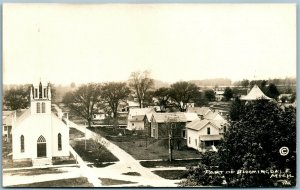 BLOOMINGDALE MI BIRDS EYE VIEW ANTIQUE REAL PHOTO POSTCARD RPPC