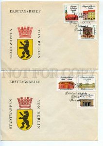 272343 DDR East Germany 1971 year Berlin Buildings two FDC