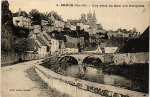 CPA SEMUR - Vue prise du Quai des Remparts (586373)