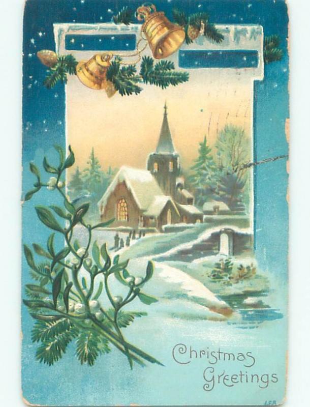 Divided-Back CHRISTMAS SCENE Great Postcard W9706