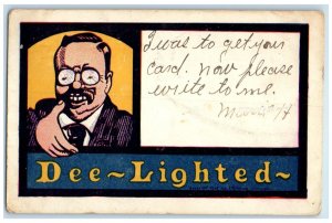 1907 Dee Lighted Roosevelt Political Rockford Iowa IA Posted Antique Postcard