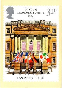 CONTINENTAL SIZE POSTAL CARD LONDON ECONOMIC SUMMIT 31p 1984