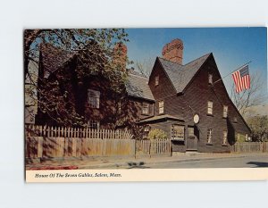 Postcard House of the Seven Gables Salem Massachusetts USA