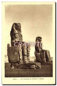 Postcard Ancient Egypt Egypt Colossi of Mennon at Thebes