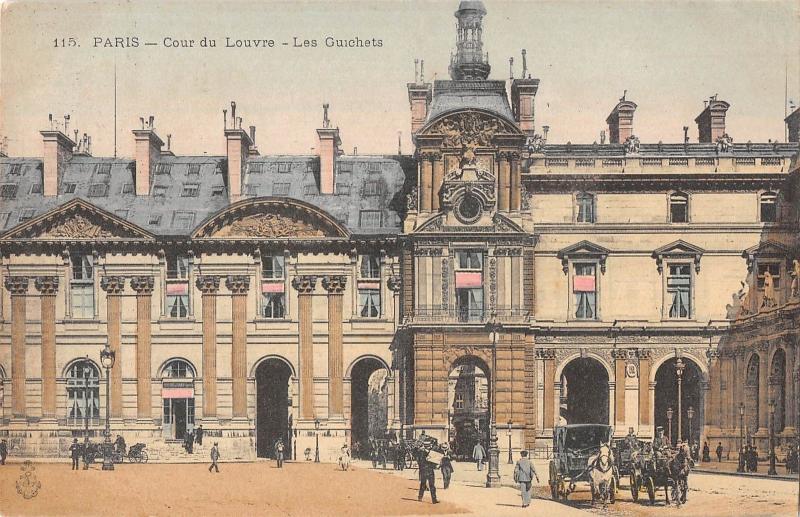 BR72222 cour du louvre  les guichets chariot  paris  france