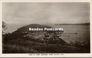 papua new guinea, PORT MORESBY, Panorama from Goldie Law (1910s) RPPC